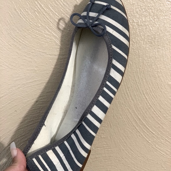 Gray & White Stripe Flats - Picture 2 of 2